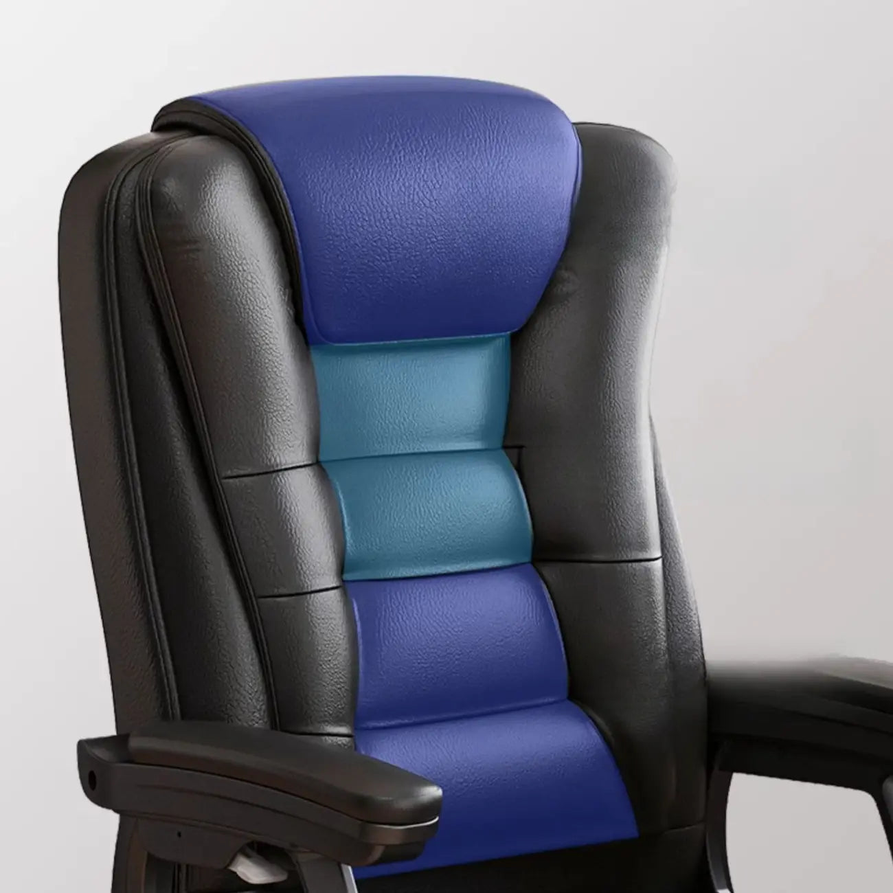 Luxurious Ink Leather Steel Reclining Office Chair