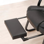 Luxurious Ink Leather Steel Reclining Office Chair
