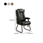 Luxurious Ink Leather Steel Reclining Office Chair