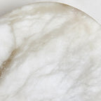 Circular 2-layer Modern Alabaster Steel Pendant Chandelier