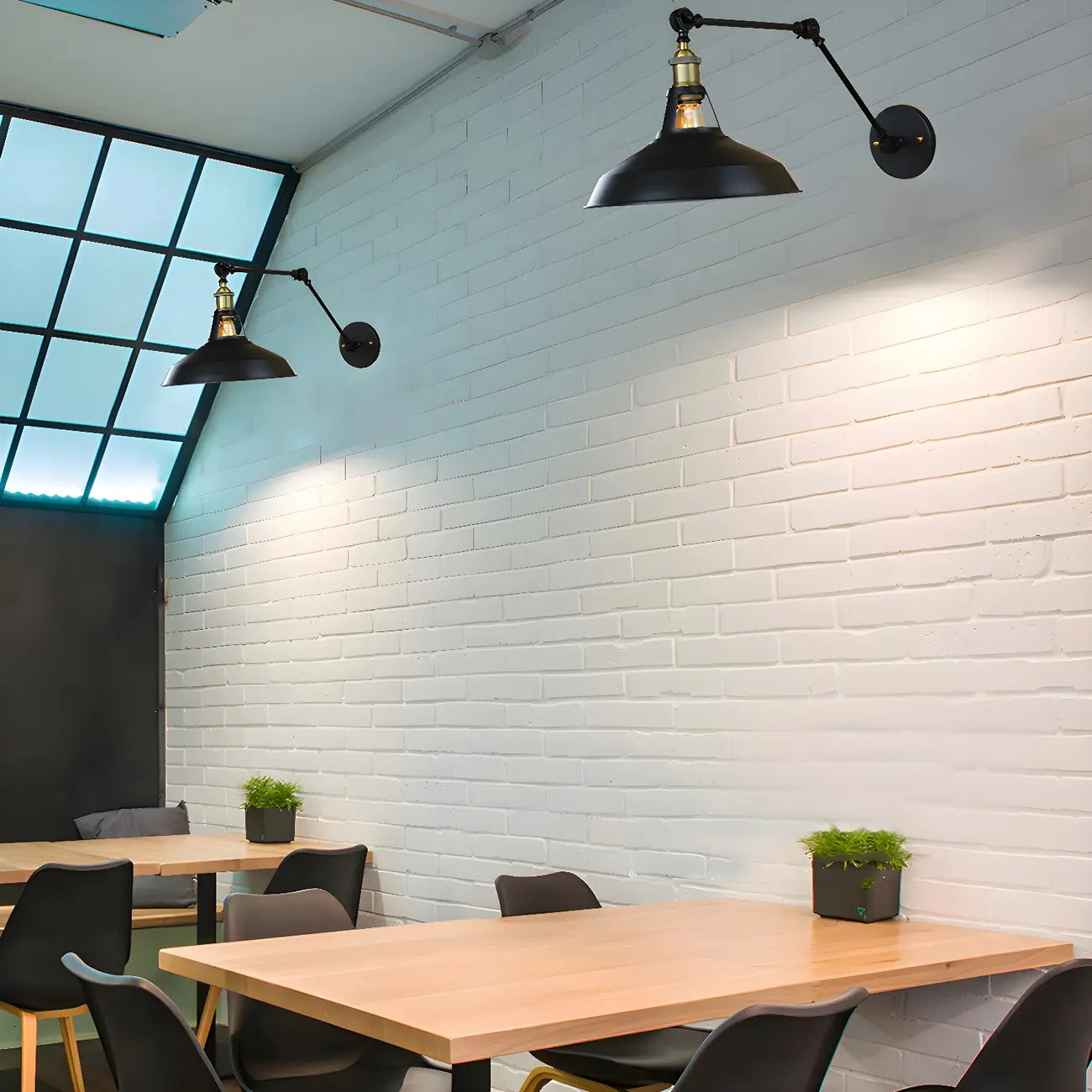 Industrial Barn Shade Adjustable Swing Arm Wall Light