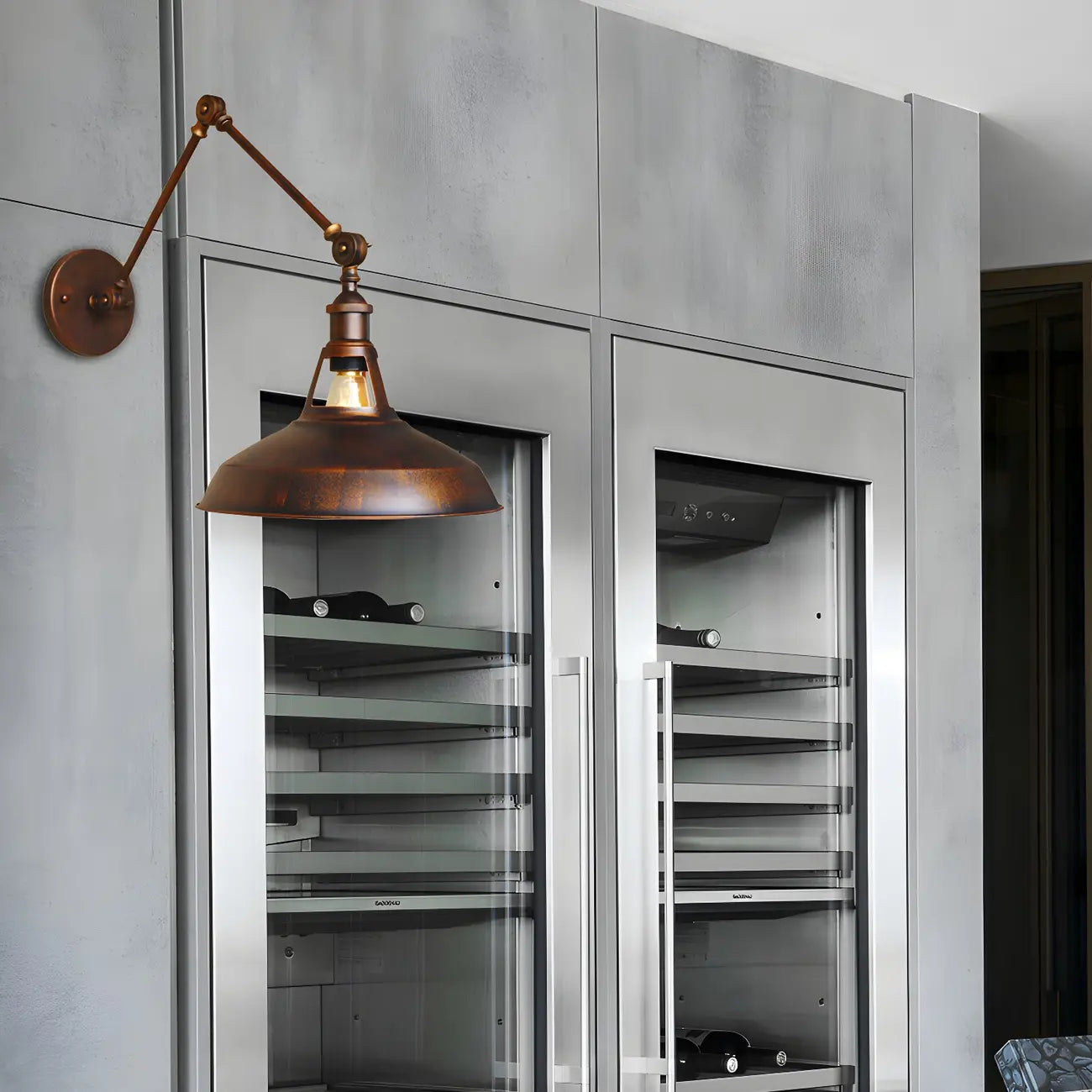 Industrial Barn Shade Adjustable Swing Arm Wall Light