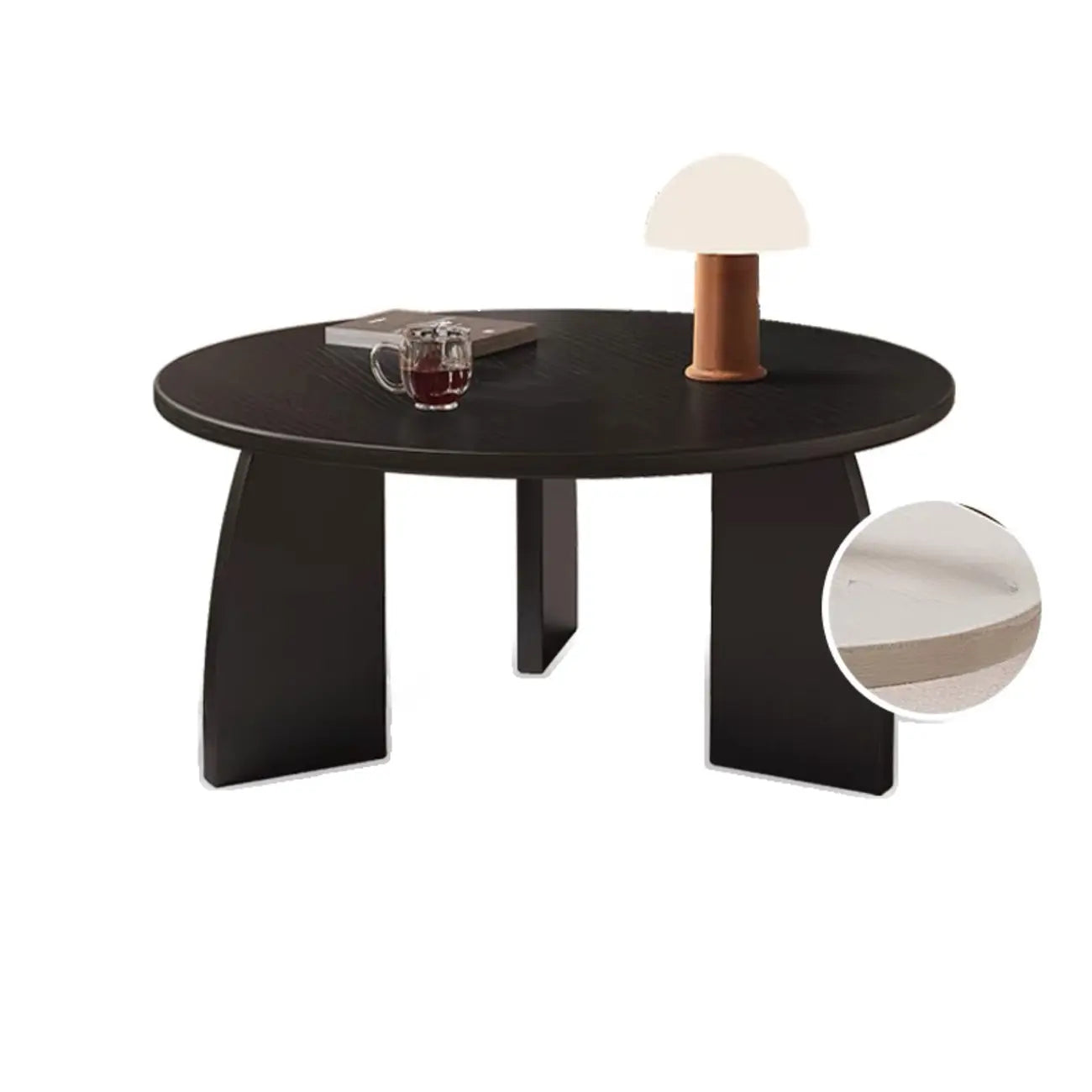 Modern Wooden Round Coffee Table