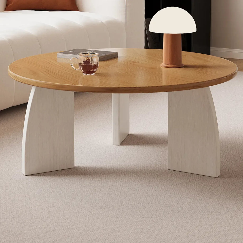 Modern Wooden Round Coffee Table