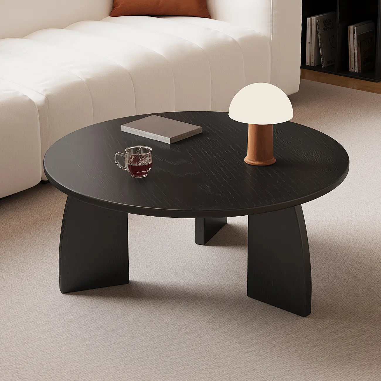 Modern Wooden Round Coffee Table