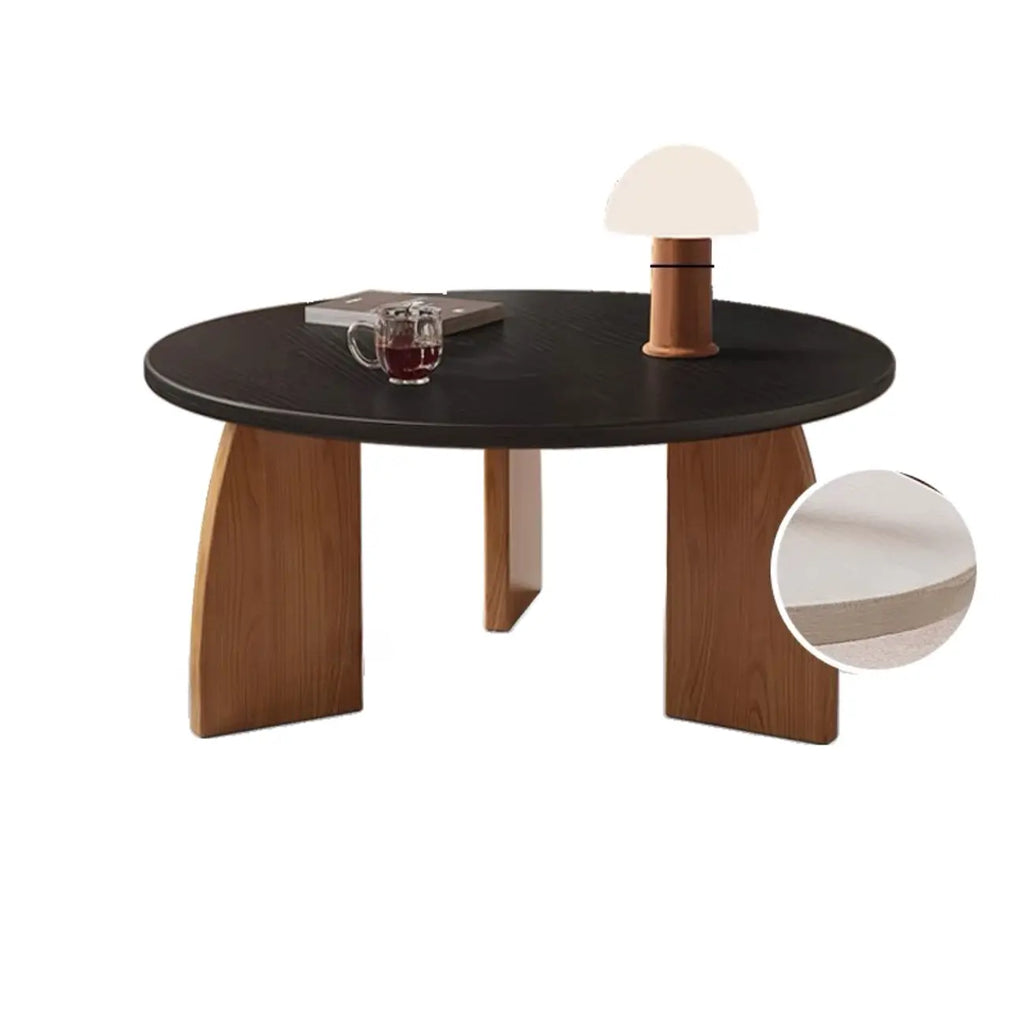 Modern Wooden Round Coffee Table
