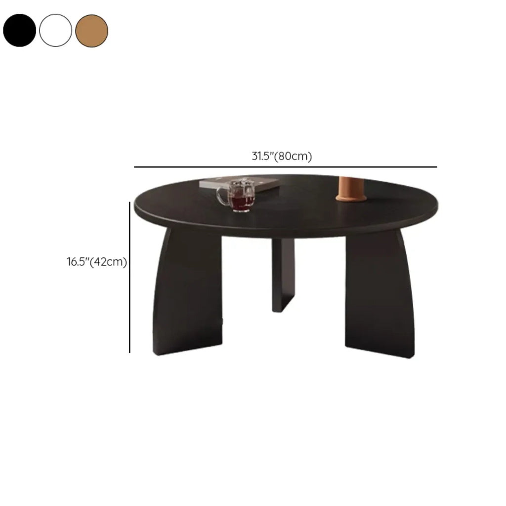 Modern Wooden Round Coffee Table