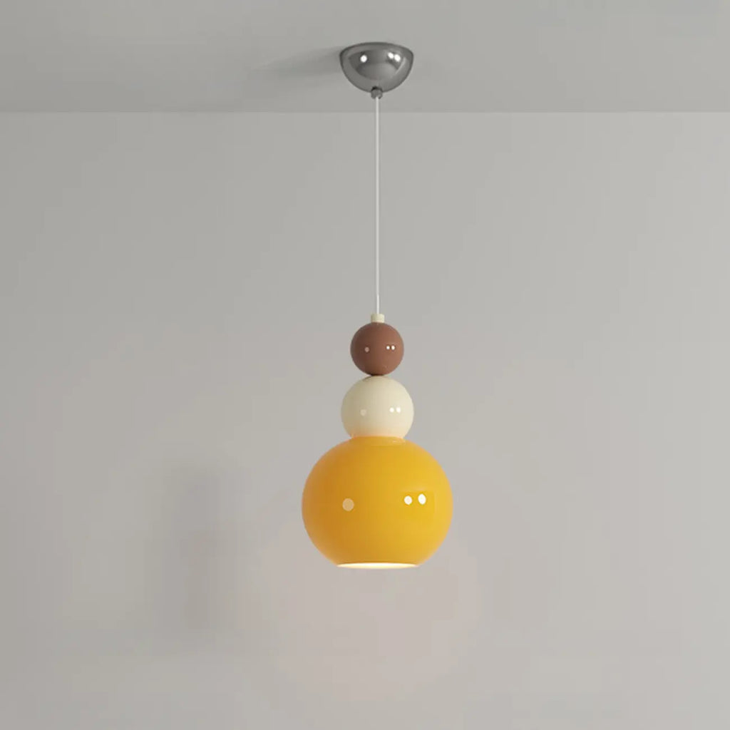 Modern Milk Cocoa Glass Floral Pendant Light