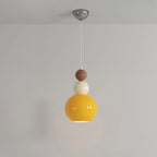 Modern Milk Cocoa Glass Floral Pendant Light
