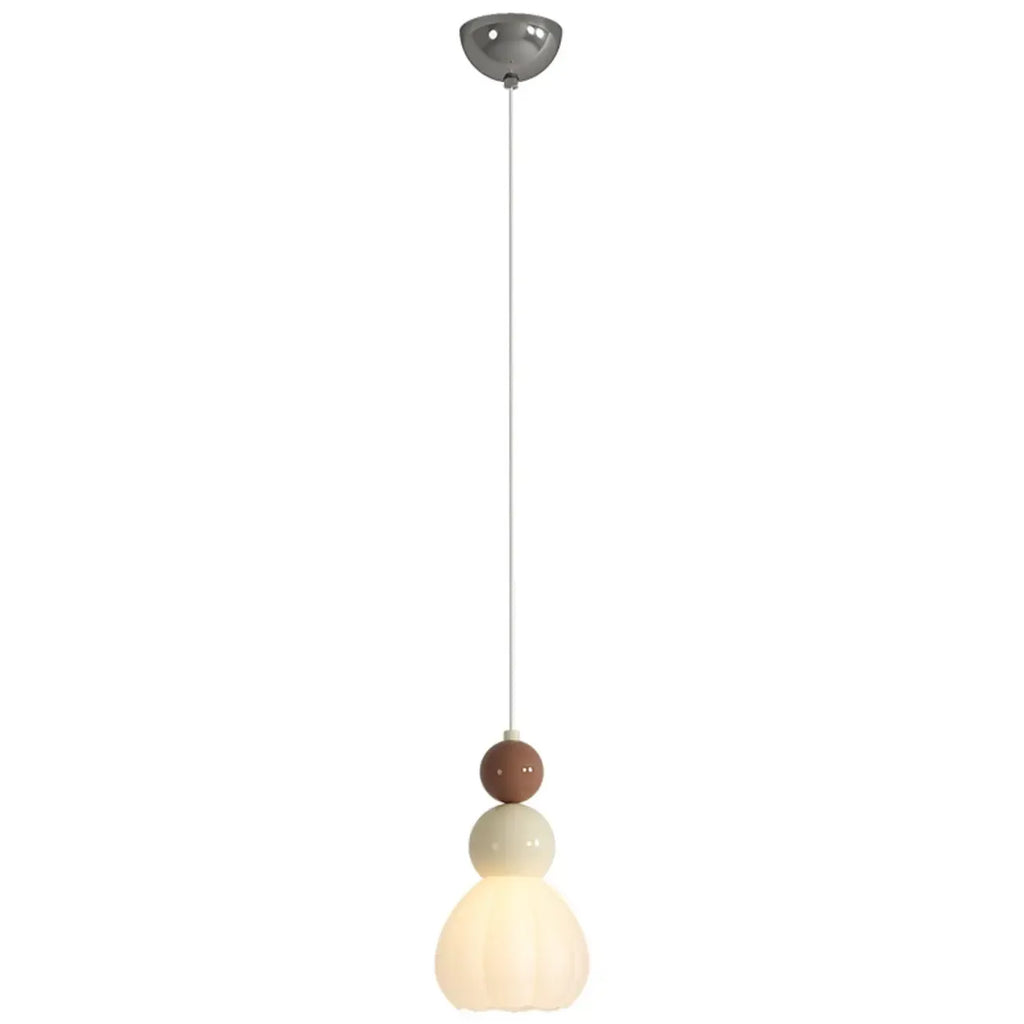 Modern Milk Cocoa Glass Floral Pendant Light