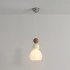Modern Milk Cocoa Glass Floral Pendant Light