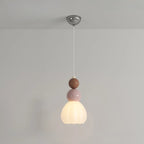 Modern Milk Cocoa Glass Floral Pendant Light
