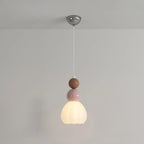 Modern Milk Cocoa Glass Floral Pendant Light