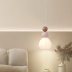 Modern Milk Cocoa Glass Floral Pendant Light