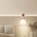 Modern Milk Cocoa Glass Floral Pendant Light