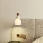 Modern Milk Cocoa Glass Floral Pendant Light