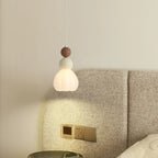 Modern Milk Cocoa Glass Floral Pendant Light