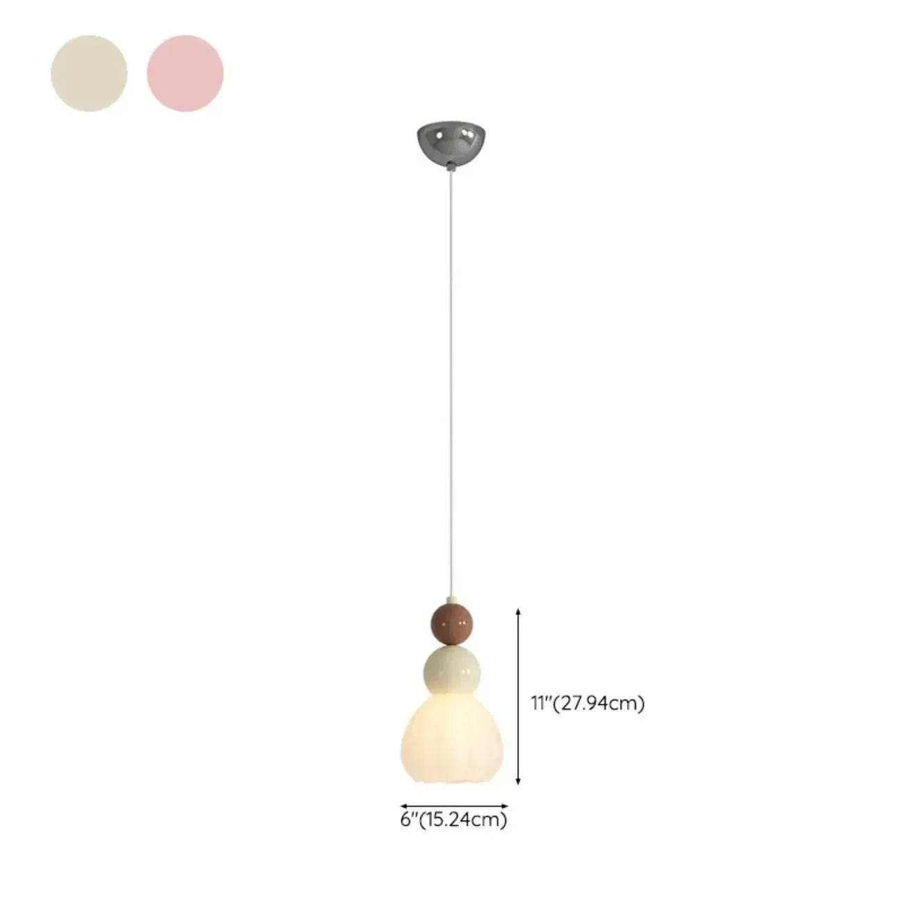 Modern Milk Cocoa Glass Floral Pendant Light