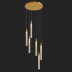 Modern Spiral Crystal Gold LED Chandelier Pendant Light