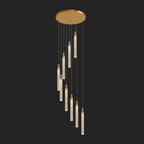 Modern Spiral Crystal Gold LED Chandelier Pendant Light