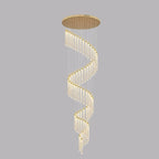 Modern Spiral Crystal Gold LED Chandelier Pendant Light