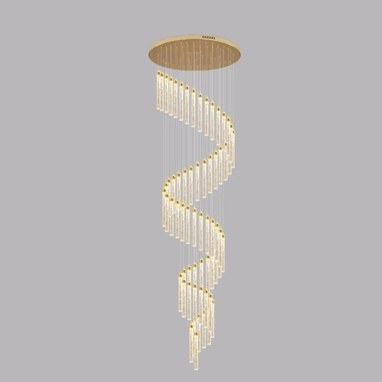 Modern Spiral Crystal Gold LED Chandelier Pendant Light