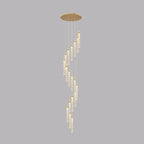 Modern Spiral Crystal Gold LED Chandelier Pendant Light