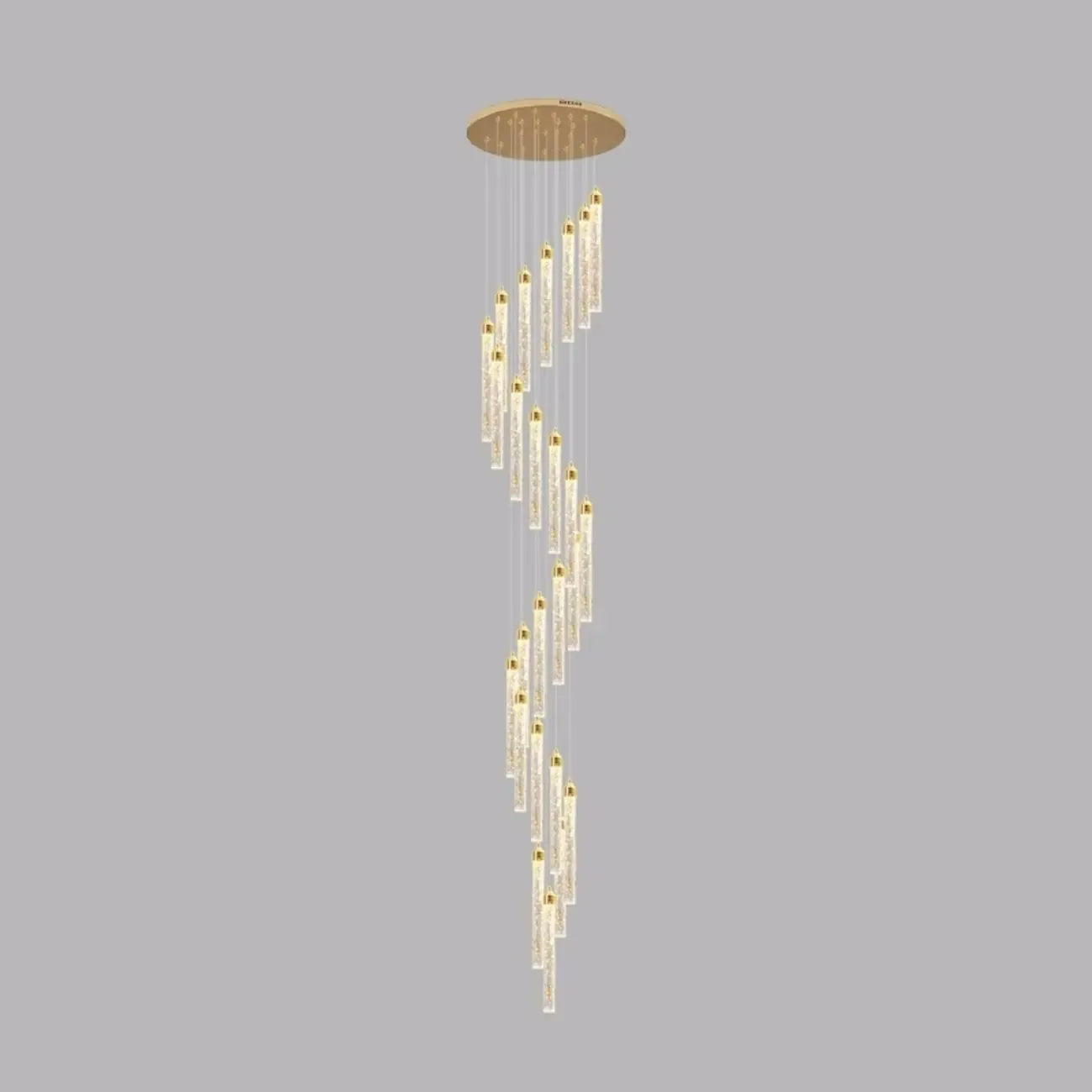 Modern Spiral Crystal Gold LED Chandelier Pendant Light