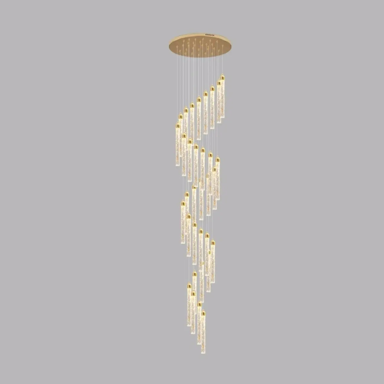 Modern Spiral Crystal Gold LED Chandelier Pendant Light