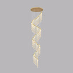 Modern Spiral Crystal Gold LED Chandelier Pendant Light