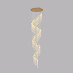 Modern Spiral Crystal Gold LED Chandelier Pendant Light