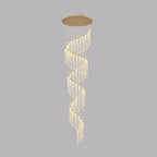 Modern Spiral Crystal Gold LED Chandelier Pendant Light
