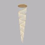 Modern Spiral Crystal Gold LED Chandelier Pendant Light