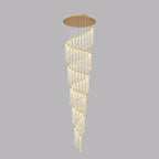Modern Spiral Crystal Gold LED Chandelier Pendant Light