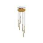 Modern Spiral Crystal Gold LED Chandelier Pendant Light