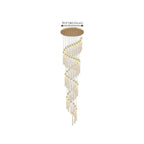 Modern Spiral Crystal Gold LED Chandelier Pendant Light