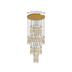 Modern Spiral Crystal Gold LED Chandelier Pendant Light