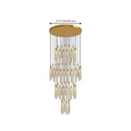 Modern Spiral Crystal Gold LED Chandelier Pendant Light