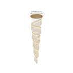 Modern Spiral Crystal Gold LED Chandelier Pendant Light