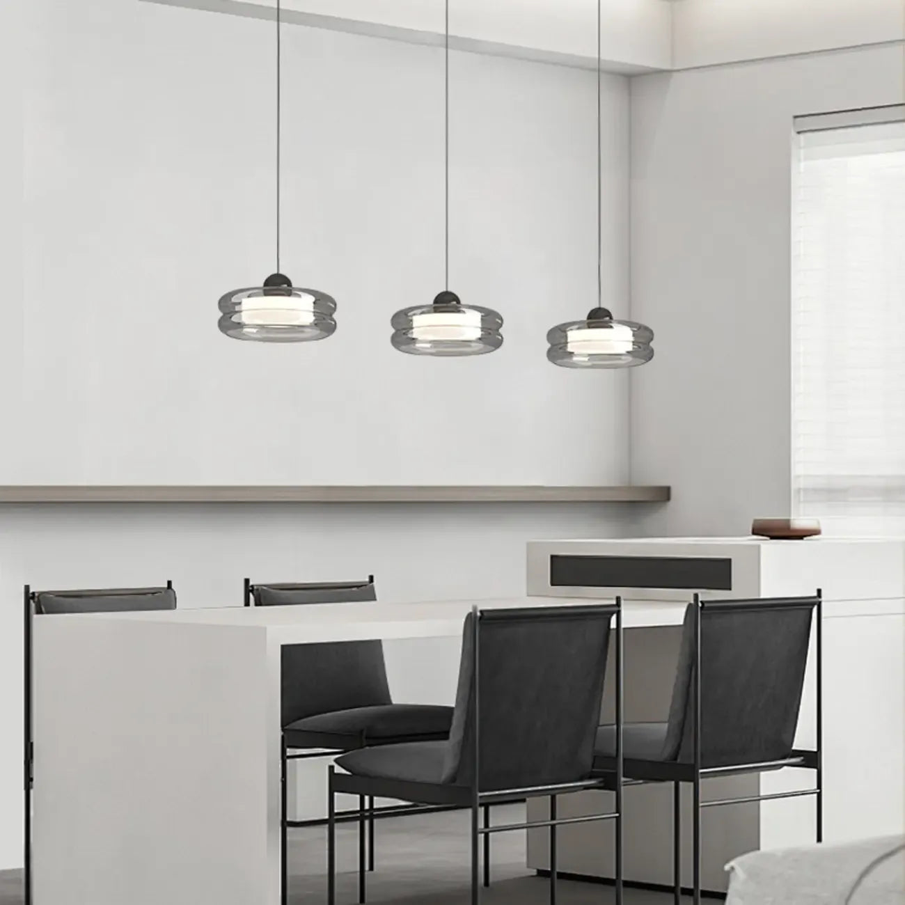 Modern 3-Gear Dimming LED Island Pendant Light for Kitchen