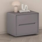 Compact Faux Leather Top Drawer Storage Nightstand