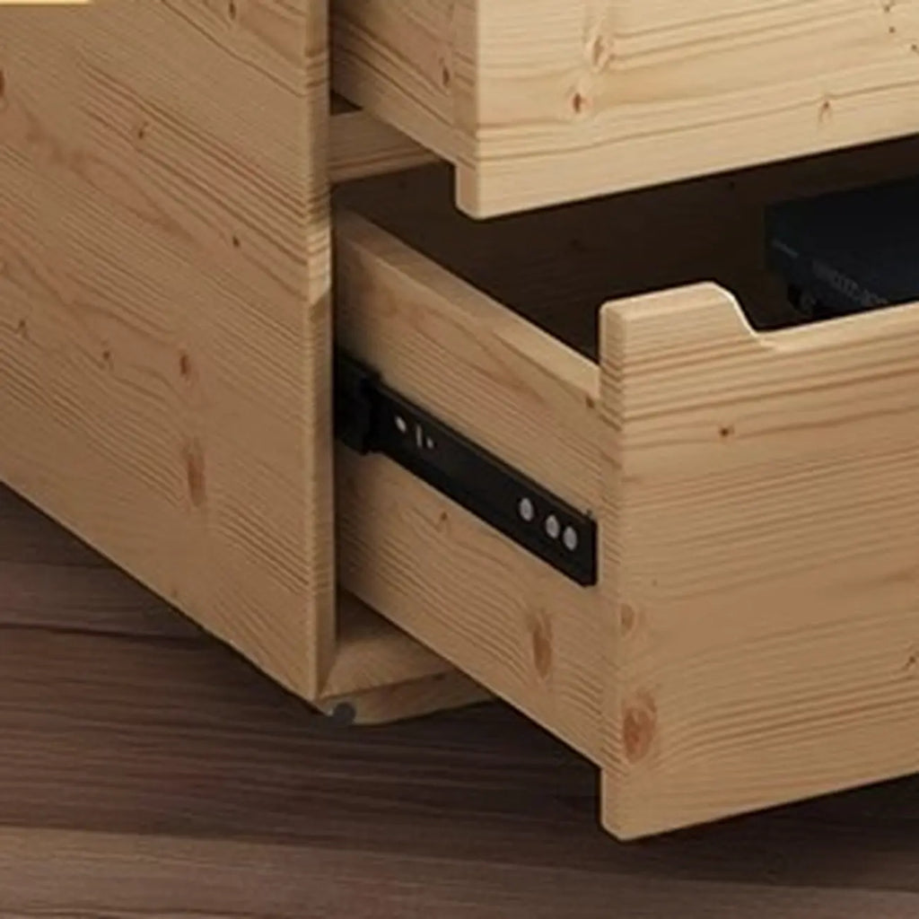 Compact Faux Leather Top Drawer Storage Nightstand