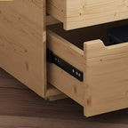 Compact Faux Leather Top Drawer Storage Nightstand