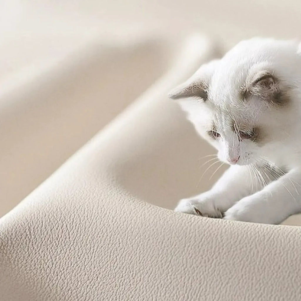 Compact Faux Leather Top Drawer Storage Nightstand