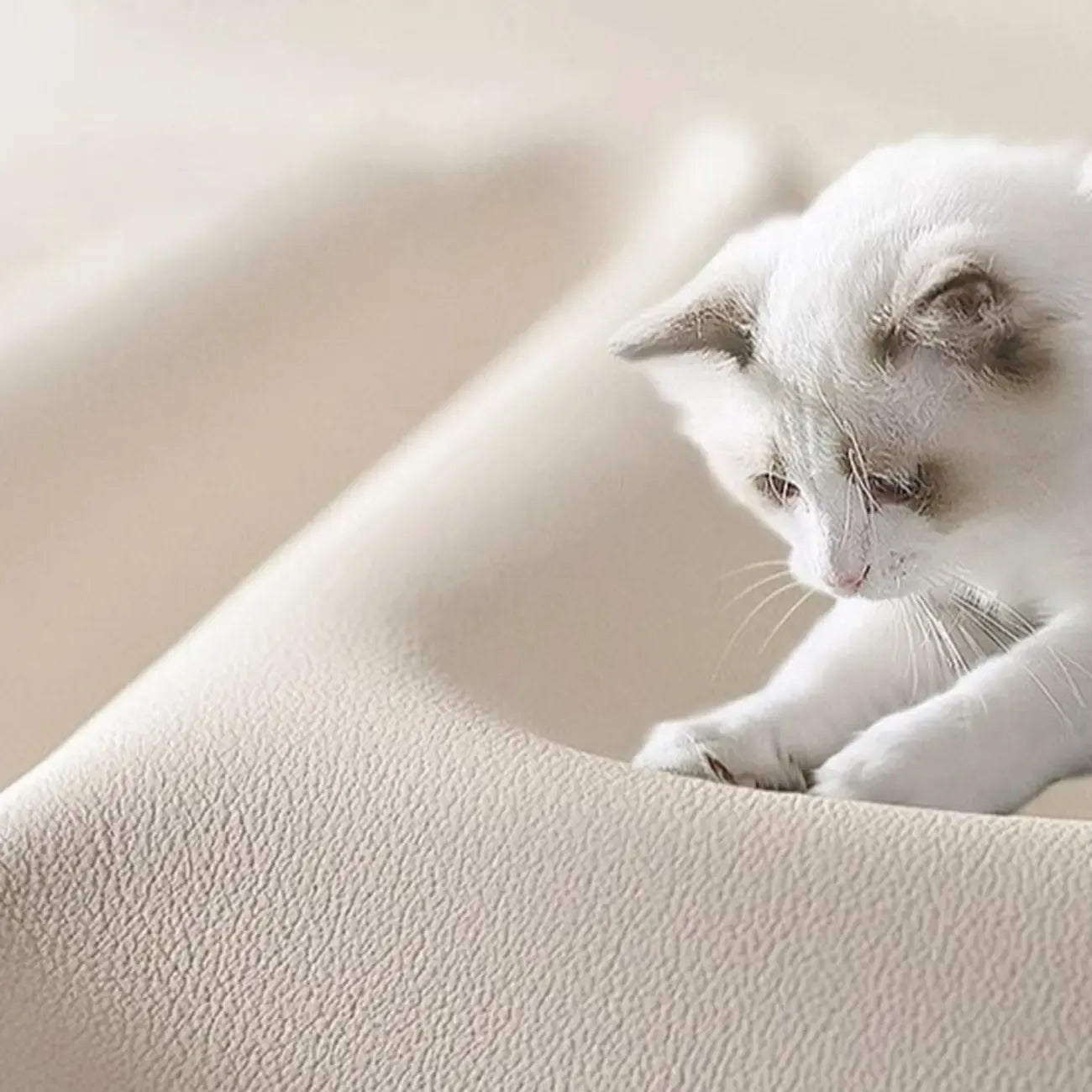 Compact Faux Leather Top Drawer Storage Nightstand