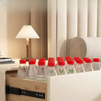 Compact Faux Leather Top Drawer Storage Nightstand