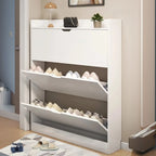 Vertical Wooden Shoe Cabinet for Entryway
