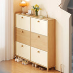 Vertical Wooden Shoe Cabinet for Entryway