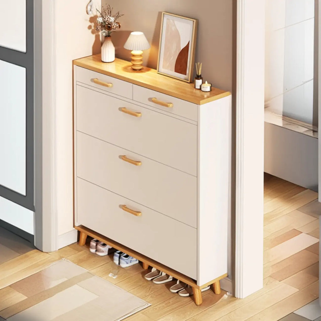 Vertical Wooden Shoe Cabinet for Entryway