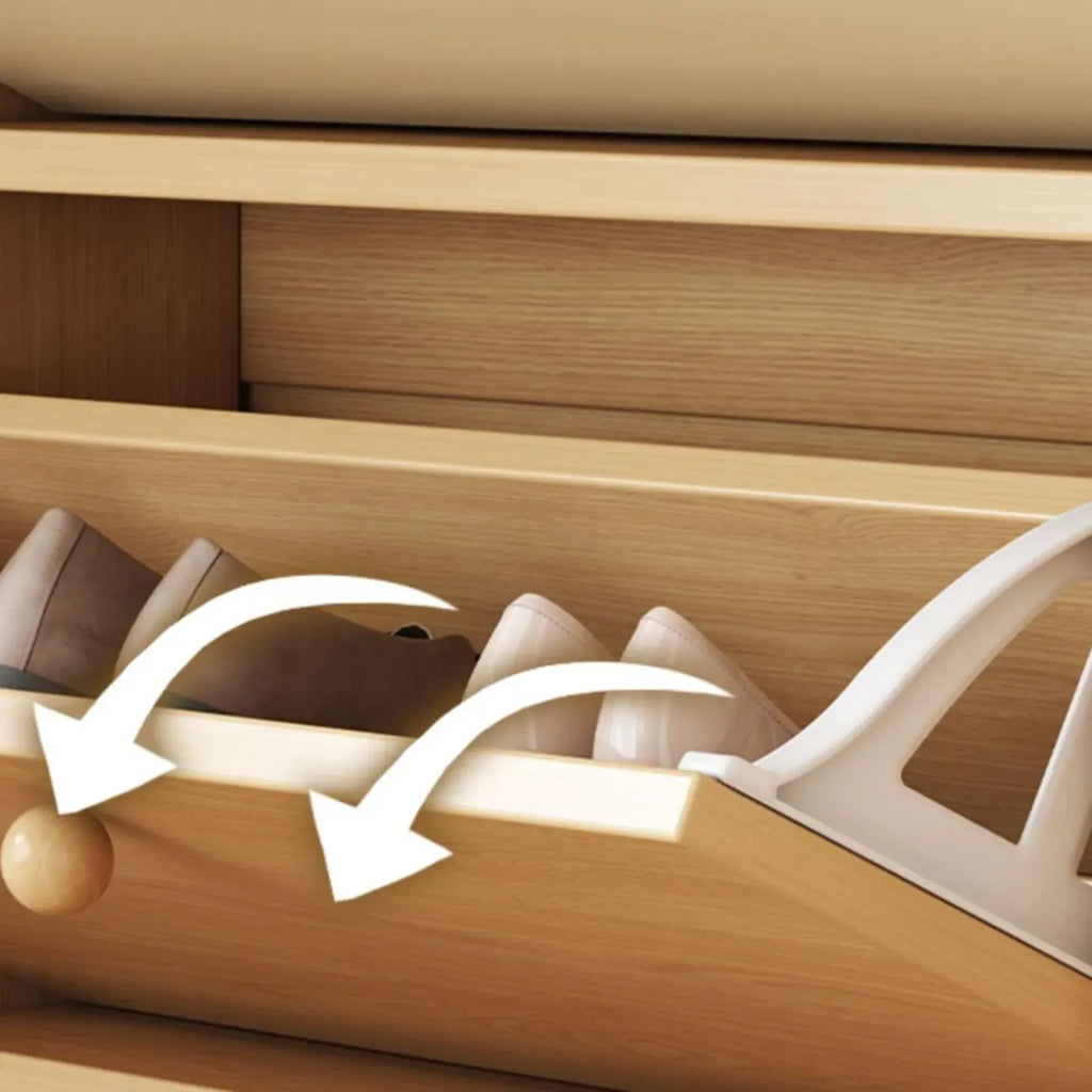 Vertical Wooden Shoe Cabinet for Entryway